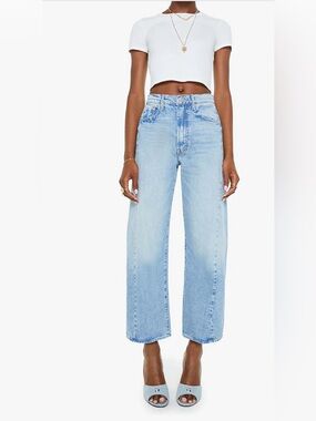 Mother Half Pipe Ankle Flood barrel leg jeans